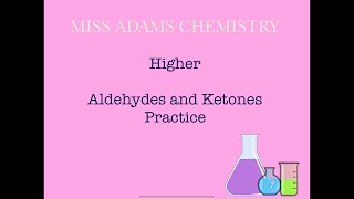 Higher Aldehydes and ketones practice [upl. by Redmer]