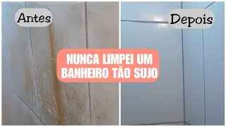 COMO TIRAR CROSTA DO AZULEJO DE BANHEIRO COM 2 PRODUTOS APENAS [upl. by Sandstrom]