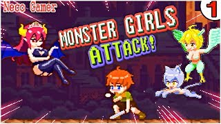 Monster Girls Attack  Super Mamono Sisters Gameplay Walkthrough Part 1 [upl. by Kenna792]