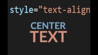 How to align text center in html 5 [upl. by Nosdrahcir]