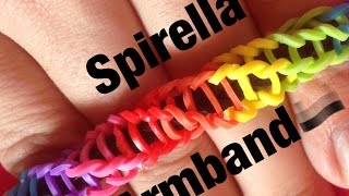 Rainbow Loom Spirilla Armband  German Tutorial [upl. by Barcot]