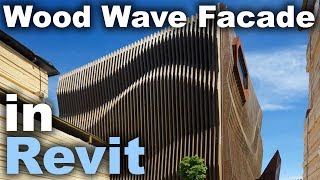 Wave Wood Facade in Revit Tutorial [upl. by Aicilana122]