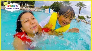 Disney Swimming Pool and Hotel Tour Playtime with Ryans Family Review [upl. by Ragouzis790]