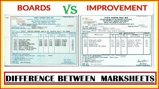 DIFFERENCE BETWEEN BOARDS AND IMPROVEMENT MARKSHEET  CBSE Improvement Exam [upl. by Adnoluy]