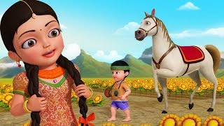 Agdum bagdum ghoda dum saaje  Bengali Rhymes for Children  Infobells [upl. by Noyrb]