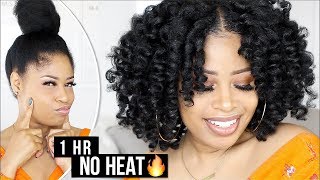 Ultra Defined PERFECT NOHEAT CURLS in 1 HOUR ➟ natural hair tutorial [upl. by Kroll]