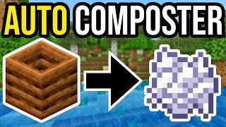 EASY AUTOMATIC COMPOSTER amp Bonemeal Farm  Minecraft Survival [upl. by Leahcimauhsoj]