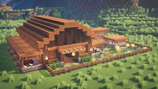 Minecraft  How to Build a Barn for Animals [upl. by Enelrad]