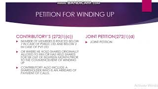 PETITION FOR WINDING UP COMPANY LAW [upl. by Ahsitauq]