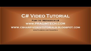 Part 16  C Tutorial  Methods in cavi [upl. by Einitsed273]