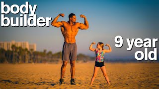 BODYBUILDER vs MY DAUGHTER  Adorable Fitness and Gymnastics Challenge [upl. by Mitman]