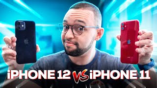 iPHONE 12 vs iPHONE 11  muda muita coisa COMPARATIVO [upl. by Kulseth]