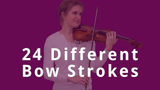 24 Different VIOLIN BOWING Techniques [upl. by Leno]