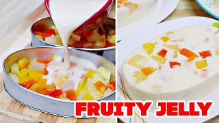 FRUITY JELLY  VERY SIMPLE AND EASY JELLY DESSERT [upl. by Irrok]