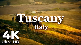 Tuscany Aerial Italy in 4K Ultra HD  Scenic Relaxation  4K Video  Relaxing Music  Earth Spirit [upl. by Abie]