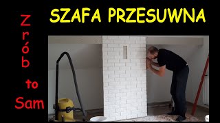 Szafa przesuwna na poddaszu ze skosami DIY sliding wardrobe [upl. by Ayahsey208]