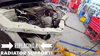 Replacing A Radiator Support [upl. by Ardnazil]