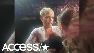 Pink Stops Concert To Comfort A Grieving Fan  Access [upl. by Hatcher]