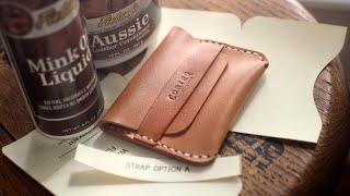 Make a Leather Flap Wallet  TUTORIAL  FREE PATTERN [upl. by Nostaw]