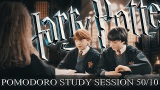 Hogwarts Library 📚 POMODORO Study Session 5010  Harry Potter Ambience 📚 Focus Relax amp Study [upl. by Gnaw]