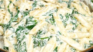 Creamy Spinach Pasta Recipe [upl. by Elem]