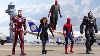 Team Iron Man vs Team Cap  Airport Battle Scene  Captain America Civil War  Movie CLIP HD [upl. by Ellehcer]