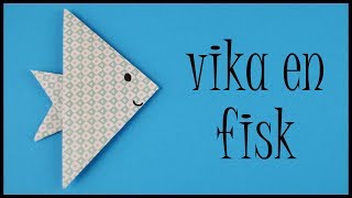 Vika en fisk  enkel origami [upl. by Oiredised]