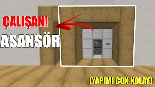 Minecraft ÇALIŞAN ASANSÖR Nasıl Yapılır  KOLAY 1165 [upl. by Ahsiekrats]