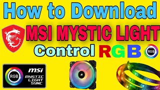 Hindi How to download MSI Mystic Light Software in PC  Control Your RGB  Dragon Center  2020 [upl. by Eittak]