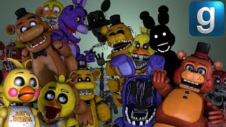 Gmod FNAF  Fighting FNAF NPCs [upl. by Bodnar]