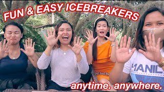 FUN AND EASY ICEBREAKERS YOU CAN PLAY ANYTIME ANYWHERE 2021 Simple Energizers for Groups Part 1 [upl. by Ardin560]