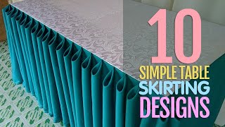 10 Simple Table Skirting Styles for Beginners  Basic Table Skirting [upl. by Earased]