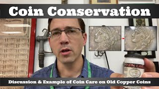 How to Clean Coins  Restoration  Conservation  Using Coin Care on Large Cent Coin [upl. by Hearsh904]