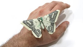 Origami Dollar bill Butterfly Michael LaFosse [upl. by Niu]