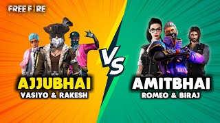 Three vs Three Best Game with Rakesh Vasiyo Romeo and Amitbhai  Garena Free Fire [upl. by Brenton]