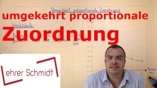 umgekehrt proportionale Zuordnung  Mathematik  Lehrerschmidt [upl. by Carol87]