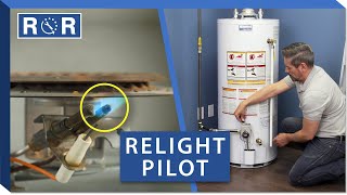 How to Relight the Pilot in a Water Heater  Repair and Replace [upl. by Adekam448]