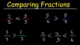 Comparing Fractions With Different Denominators [upl. by Anyd935]