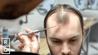 The BEST HAIRCUT amp Advice For A RECEDING HAIRLINE Part 2 [upl. by Yenial]