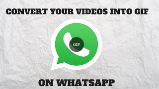 How to Convert Videos into GIF on WhatsApp [upl. by Amehsyt]