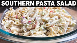 SOUTHERN PASTA SALAD RECIPE  EASY SIDE DISH  CATHERINES PLATES [upl. by Rosenkranz]