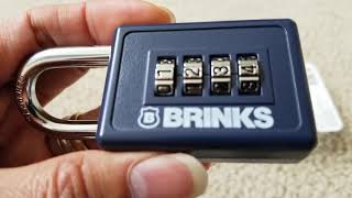 BRINKS 4 Digit Combo Pad Lock  How To Resetting Code [upl. by Otreblada]