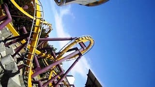 Batman la Fuga front seat onride HD POV Parque Warner Madrid [upl. by Atidnan]