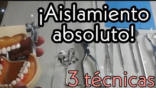 Aislamiento absoluto en odontología en 3 técnicas [upl. by Giess66]