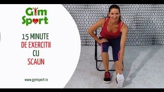 15 minute de exercitii cu scaun  VIDEO GymSport [upl. by Kantos]