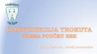 KONSTRUKCIJA TROKUTA KSK  matematika instrukcije  škola  6 razred  konstruiranje H Šelimber [upl. by Ennirroc]