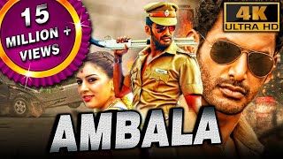 Ambala 4K ULTRA HD  South Blockbuster Action Comedy Movie  Vishal Hansika Motwani [upl. by Kwok747]