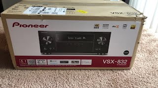 Pioneer VSX832  Unboxing and Setup [upl. by Bianka]