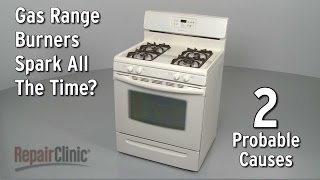 Gas Burner Sparks All The Time — Gas Range Troubleshooting [upl. by Anehc966]