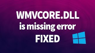 WMVCOREDLL is missing error WINDOWS 10 fixed in A MINUTE [upl. by Shannan268]